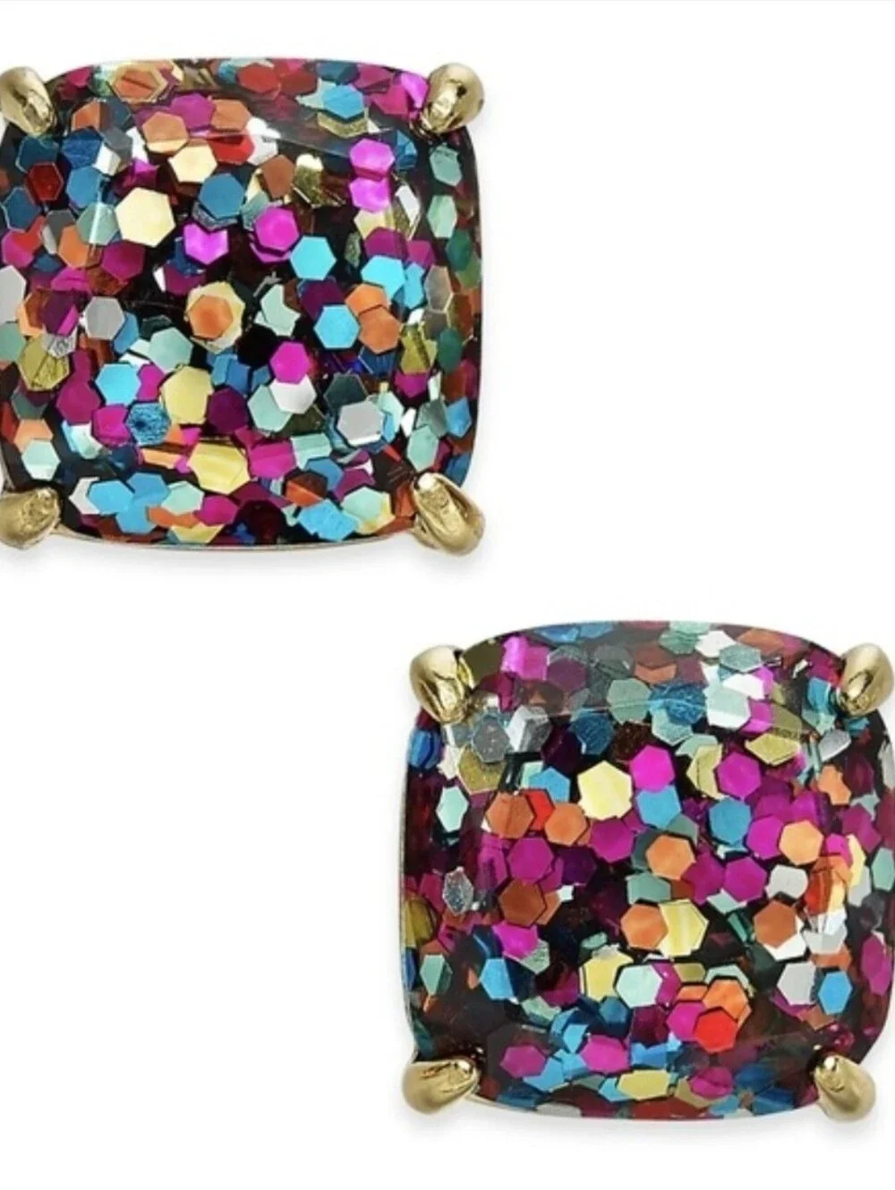 💕▪️kate spade▪️ Glitter Crystal Square Stud Earrings